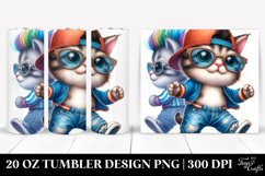 dancing Baby Cat with Cool Haircut | 20 oz Tumbler Product Image 1