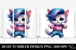 dancing Baby Cat with Cool Haircut | 20 oz Tumbler Product Image 1