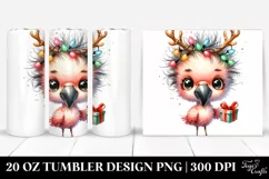 Enthusiastic Baby Flamingo PNG Product Image 1