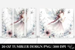 Washed Watercolor Whimsical Fairy | 20 oz Tumbler Product Image 1