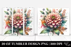 Wooden Stained Zinnia 20 Oz Tumbler Product Image 1