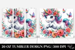 Cute Baby Unicorn Drawing | 20 oz Tumbler Product Image 1