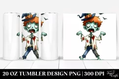Simple Funny Halloween Zombie Clipart 20 Oz Tumbler Product Image 1