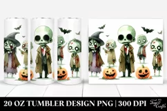 Simple Funny Halloween Zombie Clipart 20 Oz Tumbler Product Image 1
