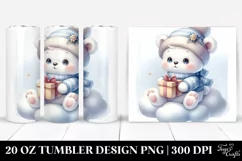 Adorable Baby Polar Bear on Cloud | 20 oz Tumbler Product Image 1