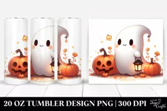 Simple Digital Painting Cute Ghost 20 oz Tumbler Product Image 1