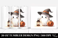 Simple Digital Painting Cute Ghost 20 oz Tumbler Product Image 1