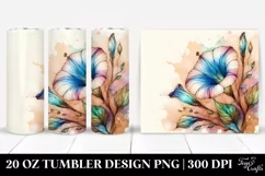 Wooden Stained Morning Glory Clipart Product Image 1