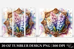Wooden Stained Hyacinth Frame 20 Oz Tumbler Product Image 1