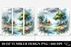 Simple Vibrant Watercolor Drawing | 20 oz Tumbler Product Image 1