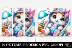 Colorful Bunny Beach Sleeper | 20 oz Tumbler Product Image 1