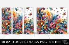 Colorful Whimsical Flower | 20 oz Tumbler Product Image 1