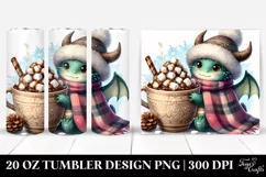 Cute Little Dragon with Blanket, Centered PNG Product Image 1