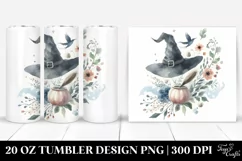 Simple Washed Watercolor Witch 20 oz Tumbler Product Image 1