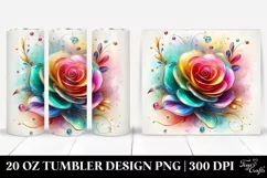 Rose Floral Swirls | 20 Oz Tumbler Product Image 1