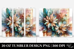Wooden Daisy with Golden Insertions | 20 oz Tumbler Product Image 1