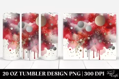 Colorful Redish Silver Foil Drips | 20 oz Tumbler Product Image 1