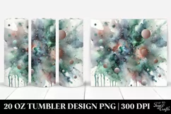 Colorful Greenish Metalic Insertions Drips | 20 oz Tumbler Product Image 1