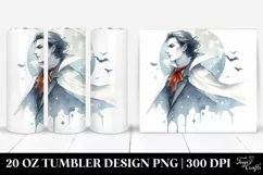 Simple Watercolor Vampire | 20 oz Tumbler Product Image 1