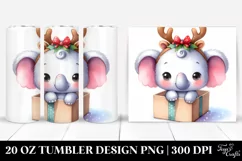 Colorful Elephant with Cool Haircut, Transparent PNG Product Image 1