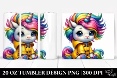 Funny Unicorn Raincoat | 20 oz Tumbler Product Image 1