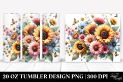Colorful Sunflower with Glossy Petals | 20 oz Tumbler Product Image 1
