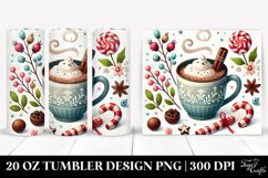Whimsical Cocoa Mug Design for Christmas, 20 Oz Tumbler Product Image 1