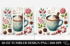 Whimsical Cocoa Mug Design for Christmas, 20 Oz Tumbler Product Image 1