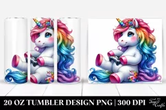 Cute Unicorn 20 oz Tumbler Product Image 1