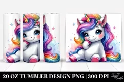 Cute Unicorn 20 oz Tumbler Product Image 1