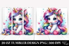 Cute Unicorn 20 oz Tumbler Product Image 1