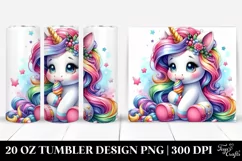 Cute Unicorn 20 oz Tumbler Product Image 1