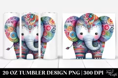 Colorful Wimsical Elephant | 20 Oz Tumbler Product Image 1