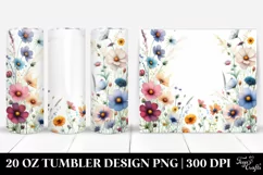 Centered Wild Flowers with Space | 20 oz Tumbler Product Image 1