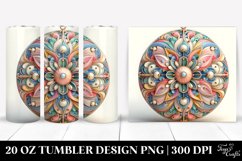 Colorful Pastel 3D Ornament Clipart, High-Res 20 Oz Tumbler Product Image 1