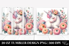Cute Baby Unicorn Ranunculus Frame | 20 Oz Tumbler Product Image 1