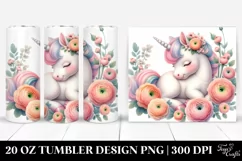 Cute Baby Unicorn Ranunculus Frame | 20 Oz Tumbler Product Image 1