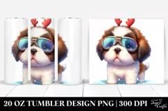 Colorful Saint Bernard with Crazy Haircut, High-Res PNG Product Image 1