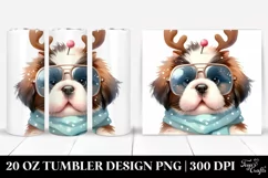 Colorful Saint Bernard with Crazy Haircut, High-Res PNG Product Image 1