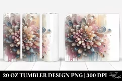 Abstract Chrysanthemum Art | 20 oz Tumbler Product Image 1