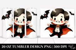 Funny Vampire Haloween Clipart 20 Oz Tumbler Product Image 1