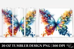 Vibrant Ice Butterfly | 20 oz Tumbler Product Image 1