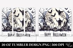 Simplistic Undead Halloween Tumbler 20 oz Product Image 1