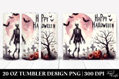 Simplistic Undead Halloween Tumbler 20 oz Product Image 1