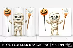 Simple Funny Halloween Clipart, 20 Oz Tumbler Product Image 1