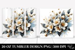 Abstract Shiny Jasmine with Golden Insertions. 20 oz Tumbler Product Image 1