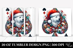 Polar Bear with Santa Hat 20 Oz Tumbler Product Image 1
