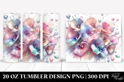 Abstract Sweet Pea Tumbler Design | 20 oz Tumbler Product Image 1