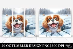 Crazy Funny Cavalier Watercolor Tumbler Product Image 1