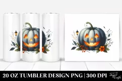 Simple Halloween Pumpkin Tumbler Design | 20 oz Tumbler Product Image 1